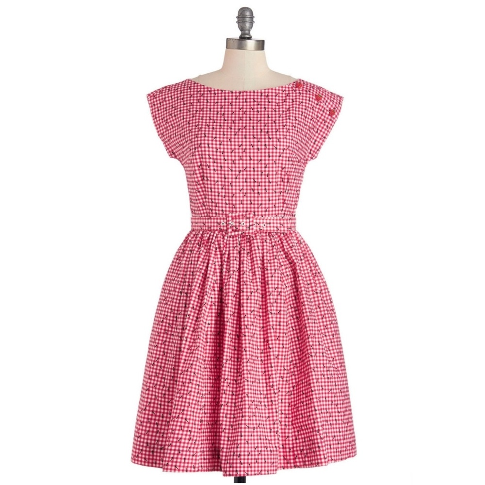 Modcloth Gingham No Ifs Ants or Buts Dress